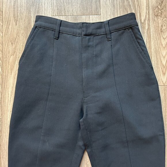 Abercrombie & Fitch Ultra High Rise Ponte Front Split Hem Flare Pants Black (24) - Picture 3 of 11